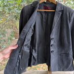 Margaret Godfrey Women's Vintage Grey 100% Leather Suede Jacket Size 12 Gray Photo 2