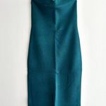 Abercrombie & Fitch Strapless Midi Sweater Dress, Sweetheart Neck, Teal, Size M Photo 6
