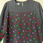 Akris Punto Silk Long Sleeved Multicolored Polka Dot Dress With Pockets Size 8 Photo 6