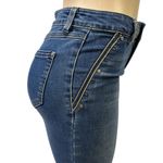 Morgan De Toi Paris Designed Vintage Denim Gold Embellished Ankle Crop Jeans 4 Blue Photo 4