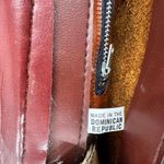 Red Leather Clutch Bag Snap Pocket Dominican Republic Boho Festival Minimalist Photo 5