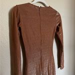 SKIMS  Shimmer Glitter Catsuit Onesie Size Small in Umber Long Sleeve Photo 8