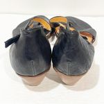 Think! Women’s Size 10.5 Black Leather Minimalist Ankle Strap Sling Back Stacked Photo 4