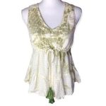 Cynthia Rowley Tie-Dye Gold Metallic Babydoll Tank Top Photo 30