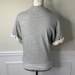 Anthropologie  t‎ la lace up gray sweatshirt XS Photo 4