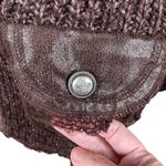 Y2K Ceres Fairy Grunge Faux Fur Chunky Knit Open Cardigan Women’s L Chocolate Brown Size L Photo 7