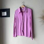 Luxeire‎ Light Purple Classic Long Sleeve Button Up Shirt Women’s Size XL Photo 1