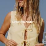 Daily Drills Yellow Linen Set Photo 1