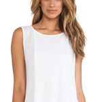 Theory  Medina‎ Modal Tank Size S White Layered Revolve Photo 0