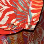 Anthropologie  Red and Orange Tiger Print women Shirt Photo 3