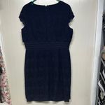 Antonio Melani Royal Blue Sheath Dress Flutter Cap Sleeves Photo 5