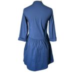 Tuckernuck NEW  Royal Shirt Mini Dress Blue Button Front Gathered Waist Size XXS Photo 3