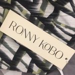 Ronny Kobo “Rica” Nile Green Grid Print Crop Tank Top XS NWT $188 Photo 5