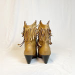 Santa Fe Boot Co Tan Leather Studded Rhinestone Fringe Cowgirl Western Boots~9~  Photo 4