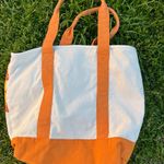 Disney Mickey Mouse Canvas Tote Bag with Orange Accents Photo 3