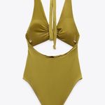 ZARA  HALTER NECK SWIMSUIT WITH METAL PIECE Photo 1
