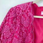Vintage Womens M Pink Lace Beaded Jacket Feminine Romantic Barbie Glinda OOAK Size M Photo 3
