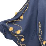 Vintage Wool Cape Zlata Navy Wool Blend Cape with Fur Detail, One Size EUC Blue Photo 5