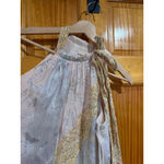 Rebecca Taylor Daffodil Silk Metallic Tank Top Blouse Patchwork Boho M Photo 2