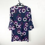 Trina Turk trina Pali Bell Sleeves Hidden Back Zipper Hexagon Dress, Size Medium Photo 1