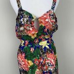 Sugarmint Size Medium Sleeveless Floral Romper Blue Photo 1