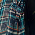 American Dream  M Plaid Sheer Long Sleeved Blouse Photo 3