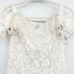 Betsy and Adam Womens Vintage 90s Ivory Lace Bridal Prom Formal Dress Size 16 Photo 2