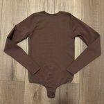 SKIMS brown crewneck long sleeve bodysuit Photo 0