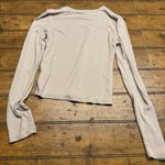 Olive and Oak Womens Ribbed Long Sleeve Shirt Beige Oatmeal Size‎ XS Tan Photo 1