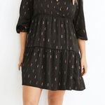 Madewell Metallic Tiered Mini Dress NWT Photo 1
