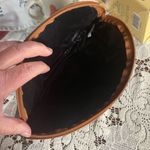 Vintage 1980’s Paisley vinyl makeup bag. Tan Photo 2