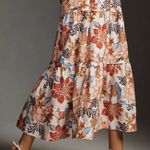 Anthropologie  the somerset maxi dress botanical motif floral size LARGE fall Photo 5