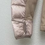 Michael Kors MICHAEL Beige Satin Specks Chevron Quilted Puffer Jacket Size M Photo 11