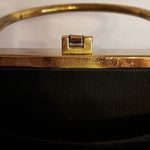 Vintage Lou Taylor Miami shimmery gold handbag purse Photo 5