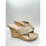Charles David  Sandals Size 12 Womens Tan Crisscross Slip On Wedge Heel Open Toe Photo 1