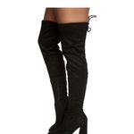 Bamboo Over the Knee Chunky High Heel Boots 2 inch high  article 03 suade like Photo 4