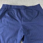 Lane Bryant Lane Bryant The Ashley Modernist Collection Blue Pinstripe Crop Pants Size 28 Photo 4