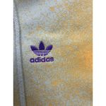 Adidas  Originals Tie Dye Cropped Zip Hoodie Sweatshirt Womens Medium Blue Yellow Photo 2