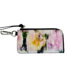 Jimmy Choo Coin Case Wallet Zip-Around Floral Pattern LISE-Z Card Holder Purple Photo 1