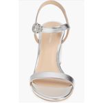 Stuart Weitzman New! Crystal Buckle 75 Block Heel Sandal Silver Sz 8.5 $525 Photo 3