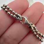 Gucci  Trademark Bar‎ Double Beaded Chain Sterling Silver Necklace Photo 4