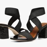 Donald Pliner New Parly Stretch Elastic Heeled Sandal Black Size 8.5 Photo 0