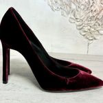 Saint Laurent  YSL Anja 105 French Velvet Stilettos Pump Burgundy Women's 36.5 Photo 4