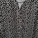 Sleeveless Popover Blouse Black White Polka Dots Size M Photo 3