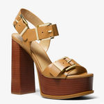 Michael Kors Colby Leather Platform Sandals Photo 0
