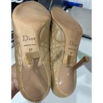 Dior  Beige Cannage Leather Bow Detail Peep Toe Pumps Photo 4