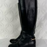 Tory Burch Jess Leather Side Zip Horsebit Knee High Tall Riding Boots Size 6 Photo 2