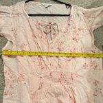 Lucky Brand Pink Cream Paisley Print Olivia Chiffon Dress Large Photo 7