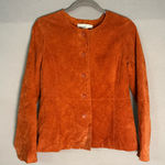 Vintage 1980's Pursuits Ltd. Burnt Orange Genuine‎ Suede Leather Jacket Boho 8 Photo 0