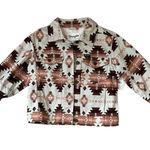 Wrangler South Western Aztec Geometric Patterned Denim Western Jacket Sz Small Photo 0